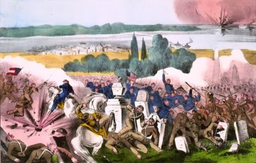 イエス Painting - カーリエ・アイヴス バトンルージュ・ラの戦い 1862 年 8 月 4 日の海戦